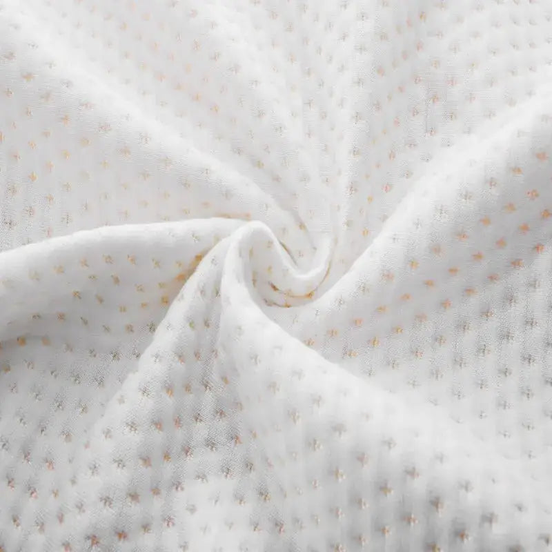 Close-up of Memory Foam Pillow Case Cover (Slow-Rebound) in white velvet with breathable, soft-touch texture and dotted pattern for added comfort.