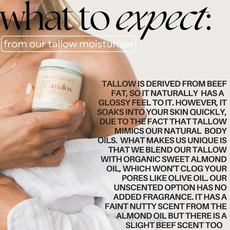 Pure Grass Fed Beef Tallow Moisturize
